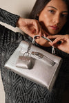 Luna Silver Birk Sling Bag With Charm