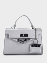 Luna Silver Birk Sling Bag With Charm