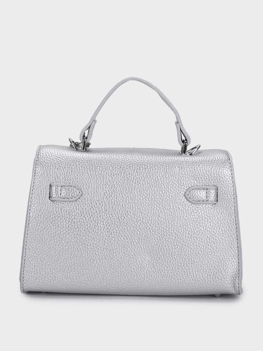 Luna Silver Birk Sling Bag With Charm