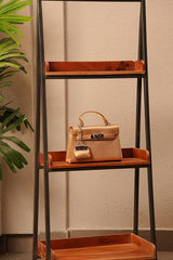 Luna Golden Birk Sling Bag With Charm