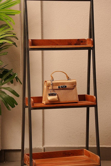 Luna Golden Birk Sling Bag With Charm