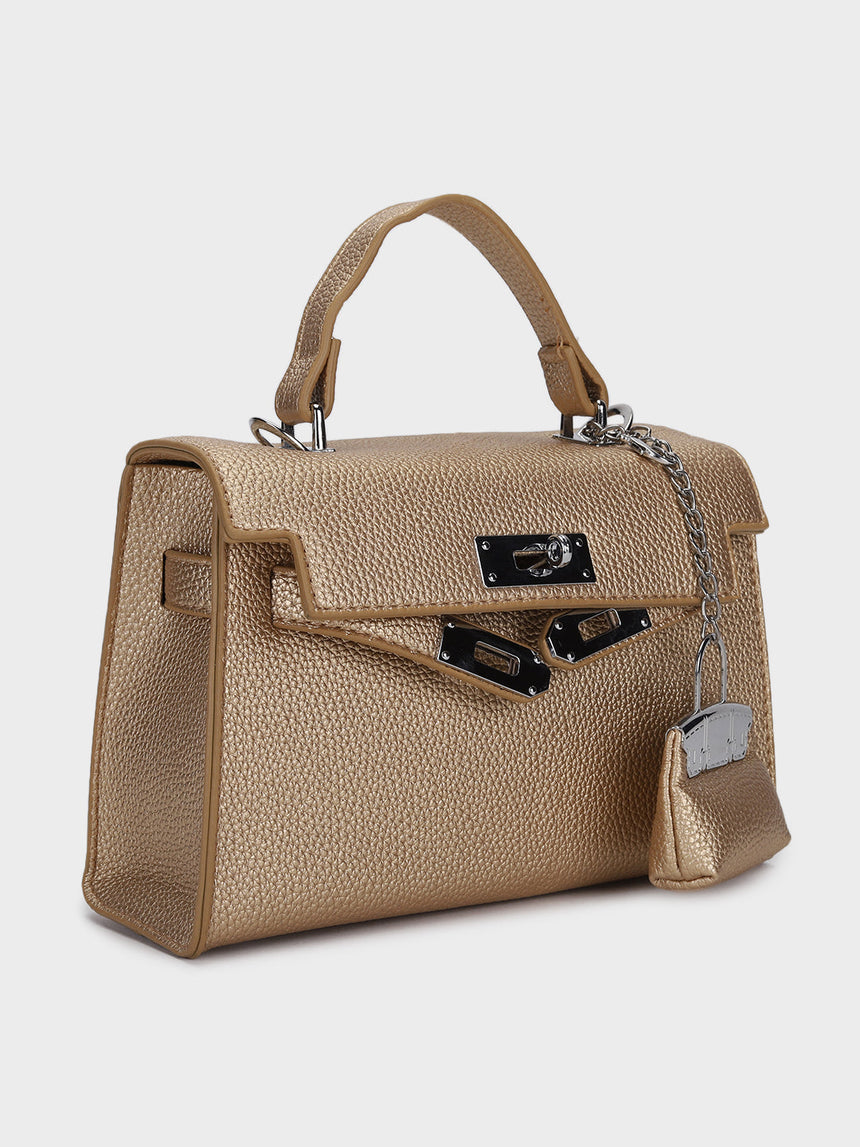 Luna Golden Birk Sling Bag With Charm