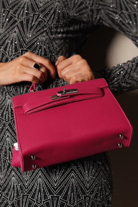 Luna Rose-Red Birk Sling Bag With Charm