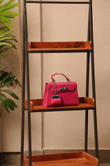 Luna Rose-Red Birk Sling Bag With Charm