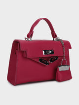 Luna Rose-Red Birk Sling Bag With Charm