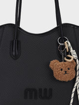 Mw Teds Black Tote Bag With Charm