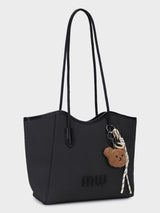Mw Teds Black Tote Bag With Charm