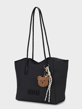 Mw Teds Black Tote Bag With Charm