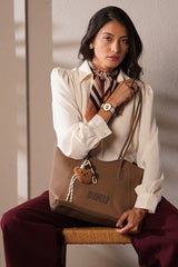 Mw Teds Beige Tote Bag With Charm