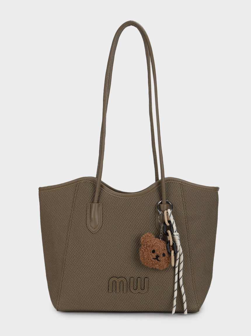 Mw Teds Green Tote Bag With Charm