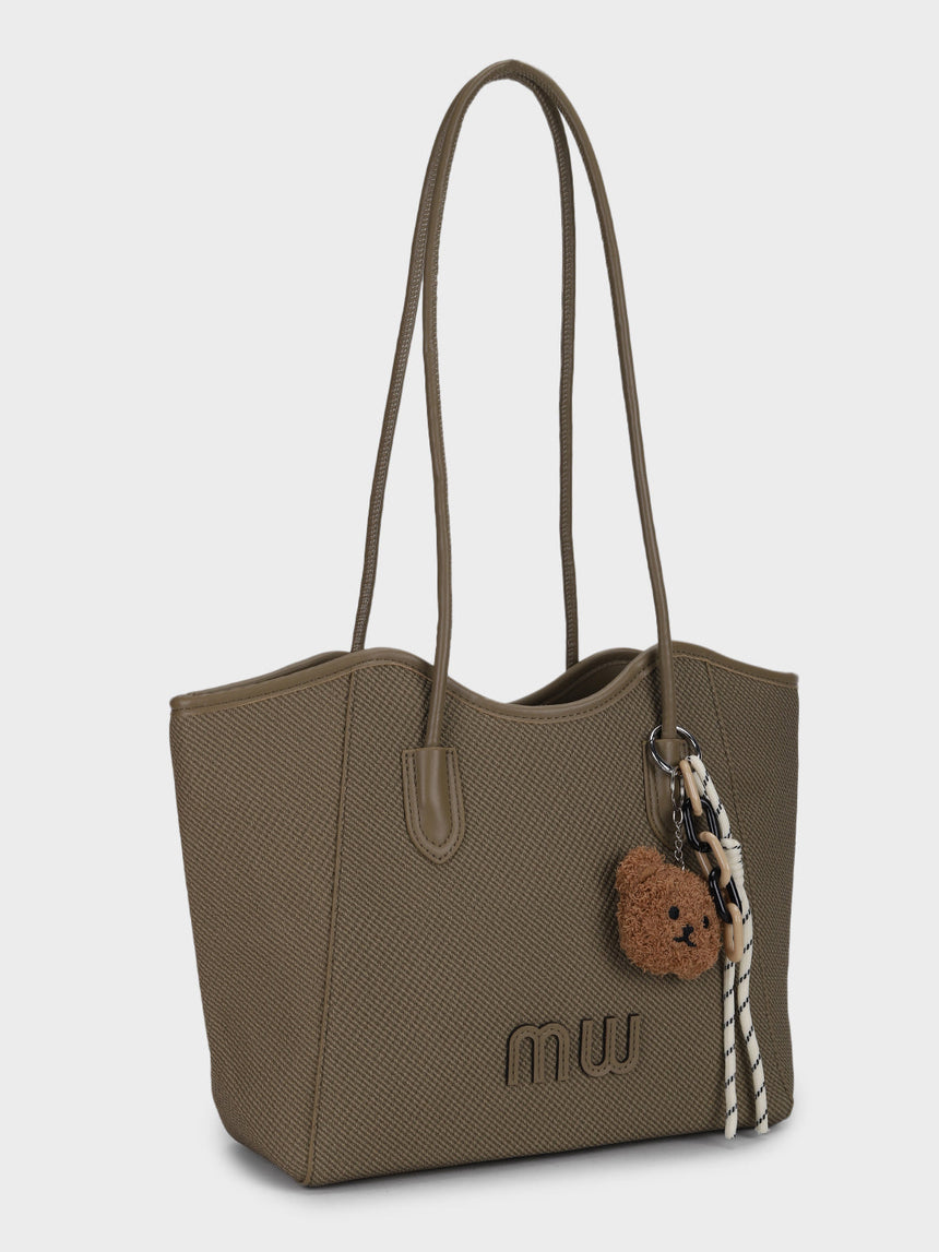 Mw Teds Green Tote Bag With Charm