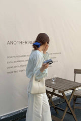 Hilary White Bucket Sling Bag