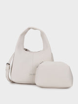 Hilary White Bucket Sling Bag
