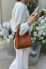 Hilary Brown Bucket Sling Bag