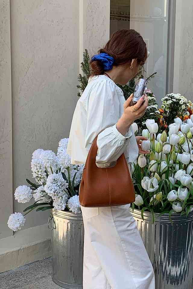 Hilary Brown Bucket Sling Bag