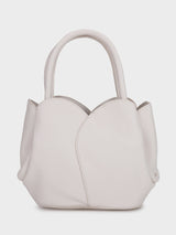 Tulip White Bucket Handbag