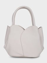 Tulip White Bucket Handbag