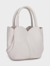 Tulip White Bucket Handbag