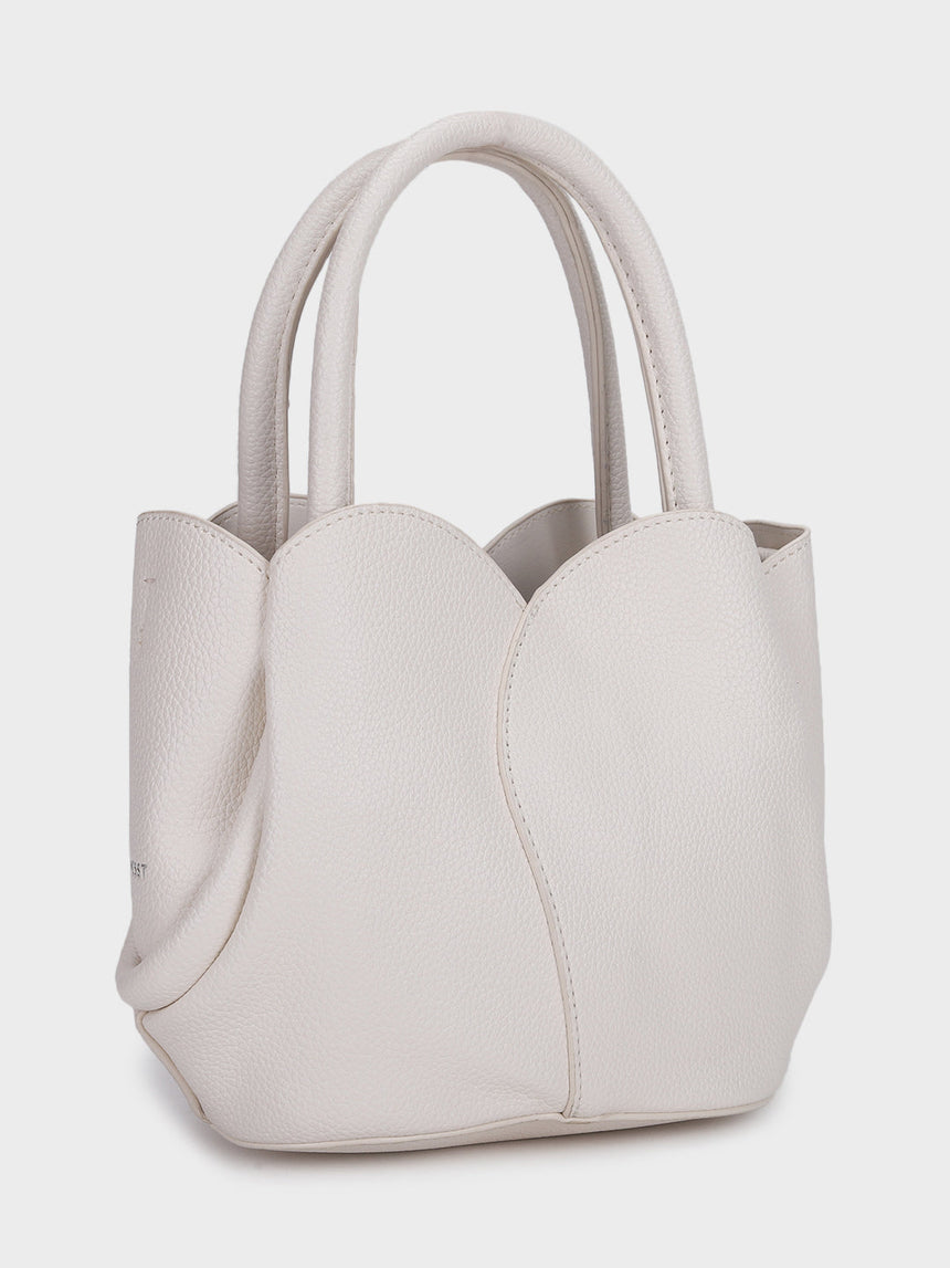 Tulip White Bucket Handbag