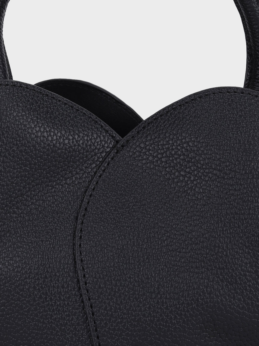 Tulip Black Bucket Handbag