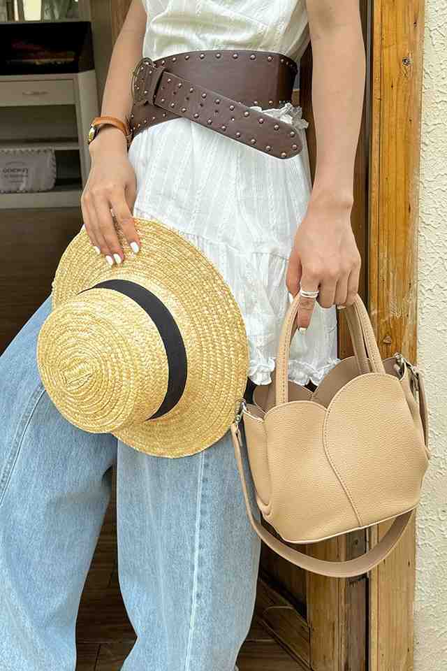 Tulip Beige Bucket Handbag