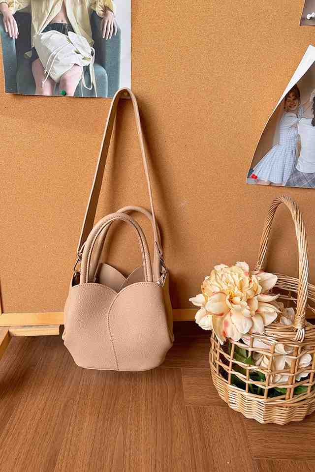 Tulip Beige Bucket Handbag