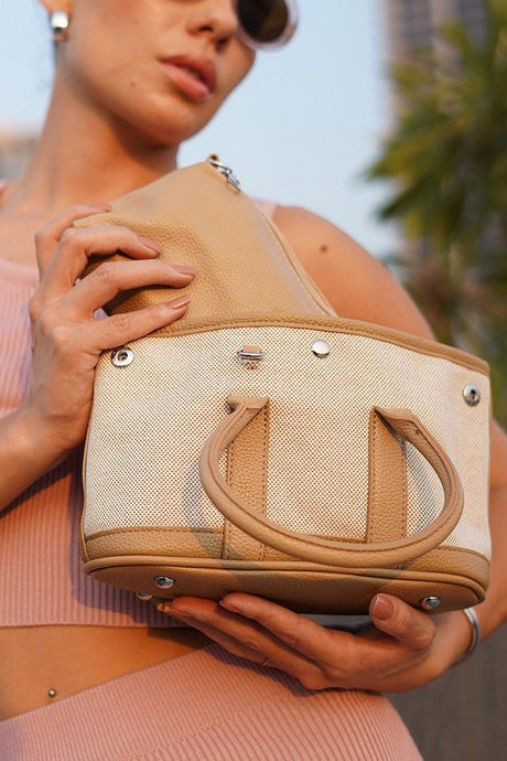 Valentina Beige Mini Handbag