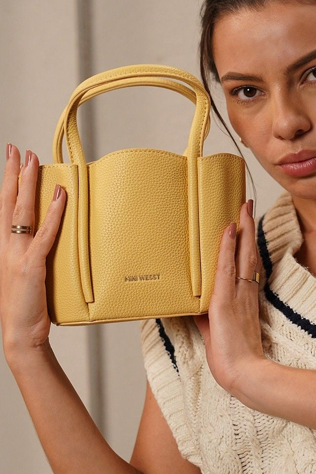 Barbara Yellow Bucket Handbag