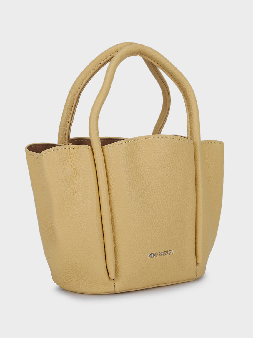 Barbara Yellow Bucket Handbag
