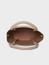 Barbara Beige Bucket Handbag