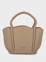 Barbara Beige Bucket Handbag