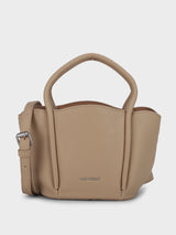 Barbara Beige Bucket Handbag