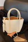 Barbara White Bucket Handbag