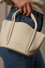 Barbara White Bucket Handbag