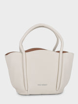 Barbara White Bucket Handbag