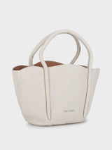 Barbara White Bucket Handbag