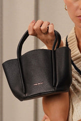 Barbara Black Bucket Handbag