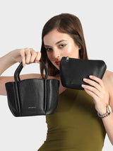 Barbara Black Bucket Handbag
