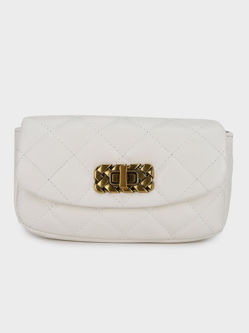 Athena White Sling Bag
