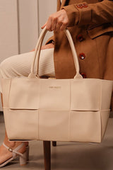 Evelyn Beige Tote Bag