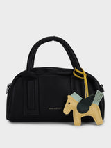 Nora Black Sling Bag With Charm