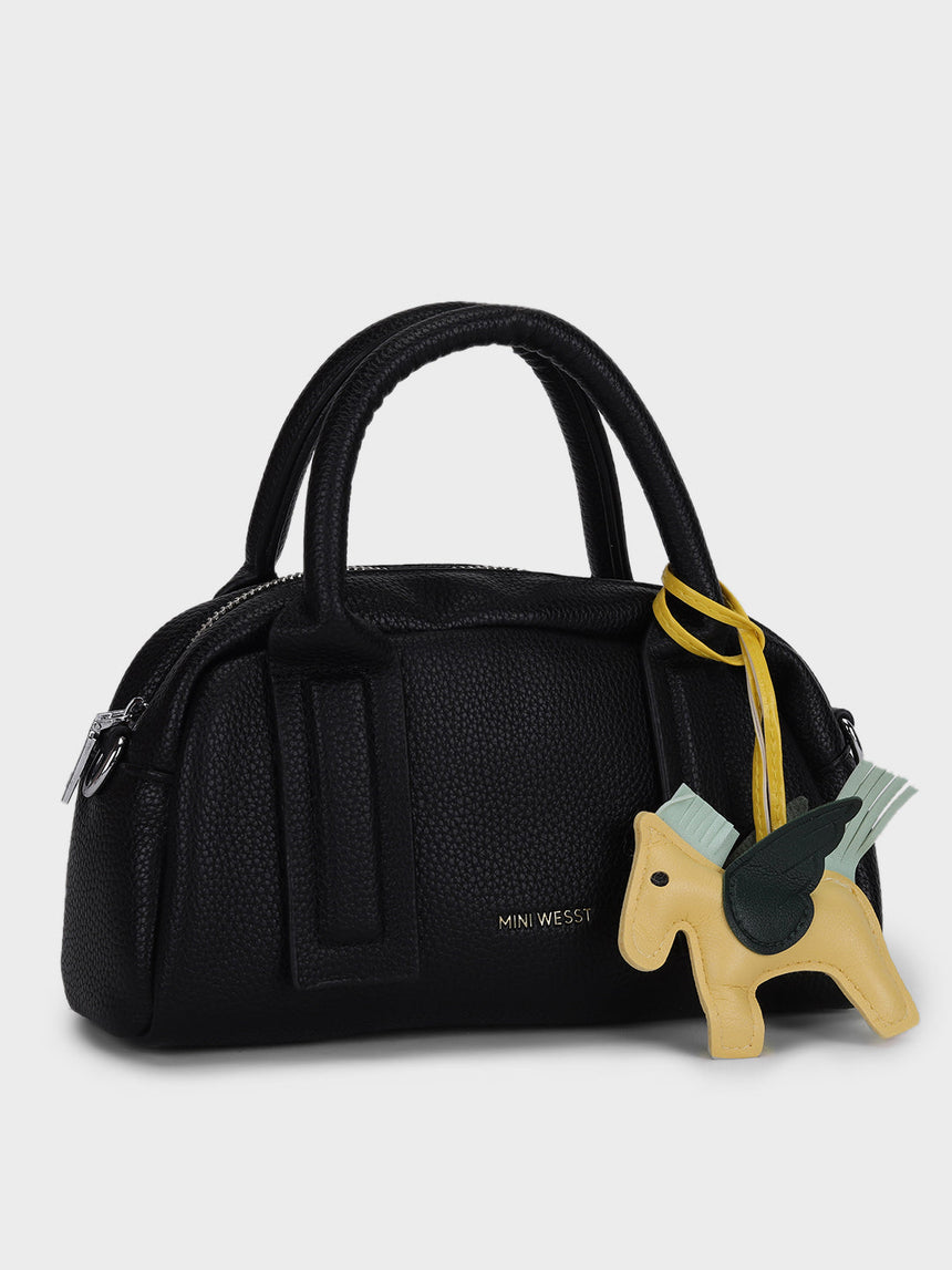 Nora Black Sling Bag With Charm