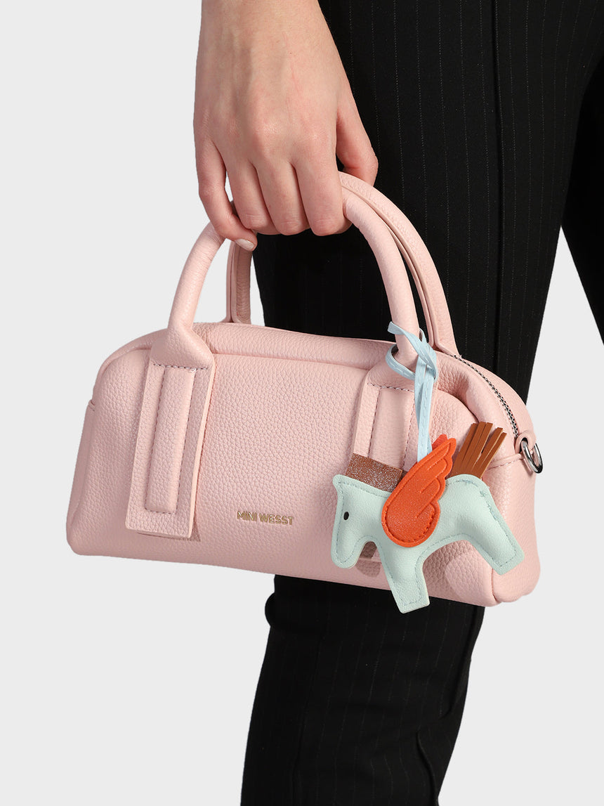 Nora Pink Sling Bag With Charm