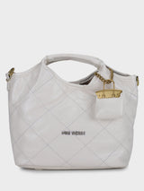Leslie White Handbag With Charm