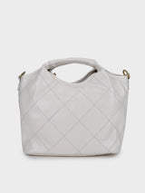 Leslie White Handbag With Charm