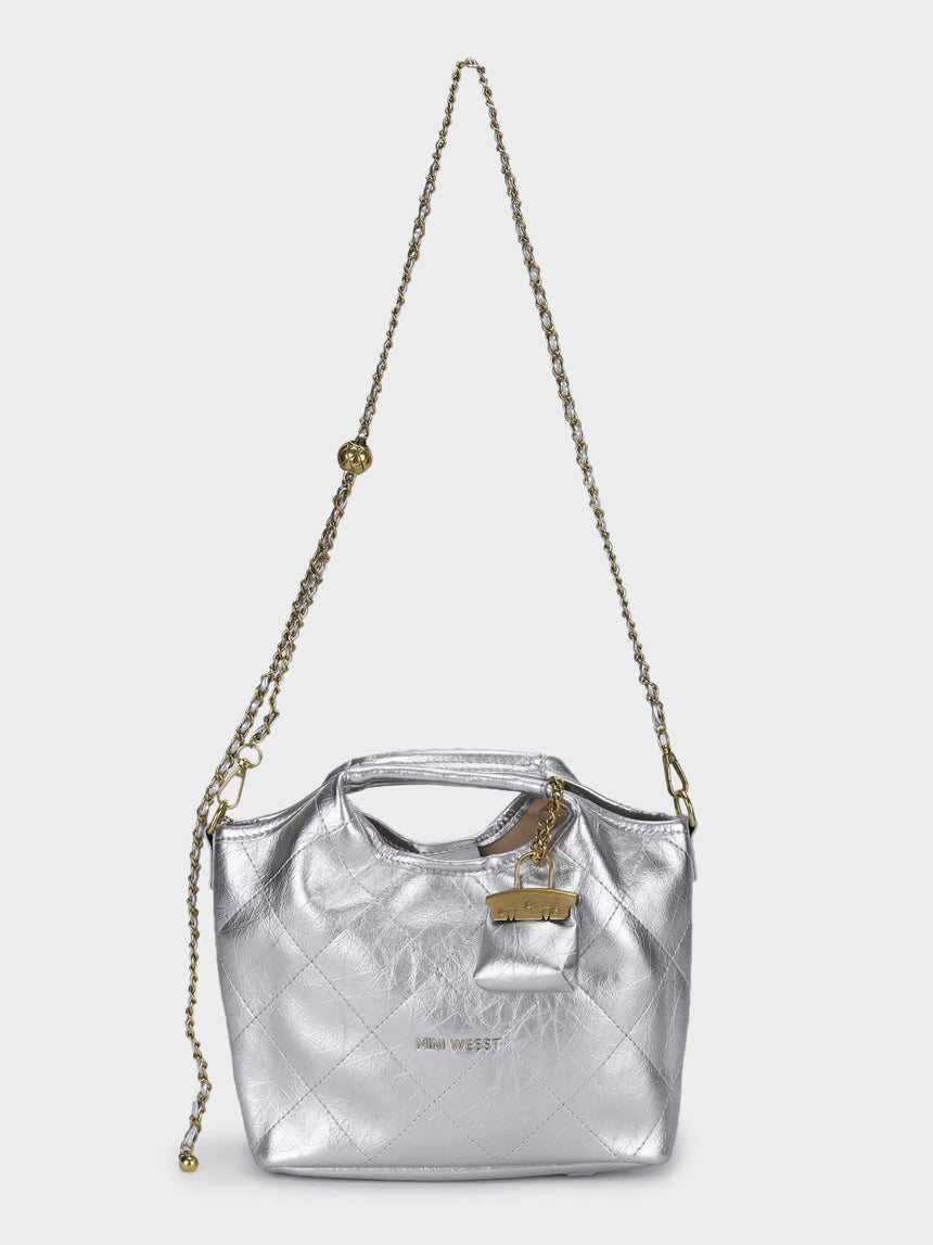 Leslie Silver Handbag With Charm