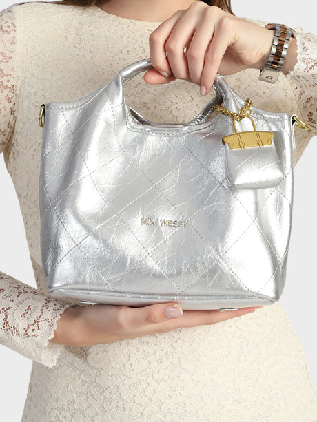 Leslie Silver Handbag With Charm