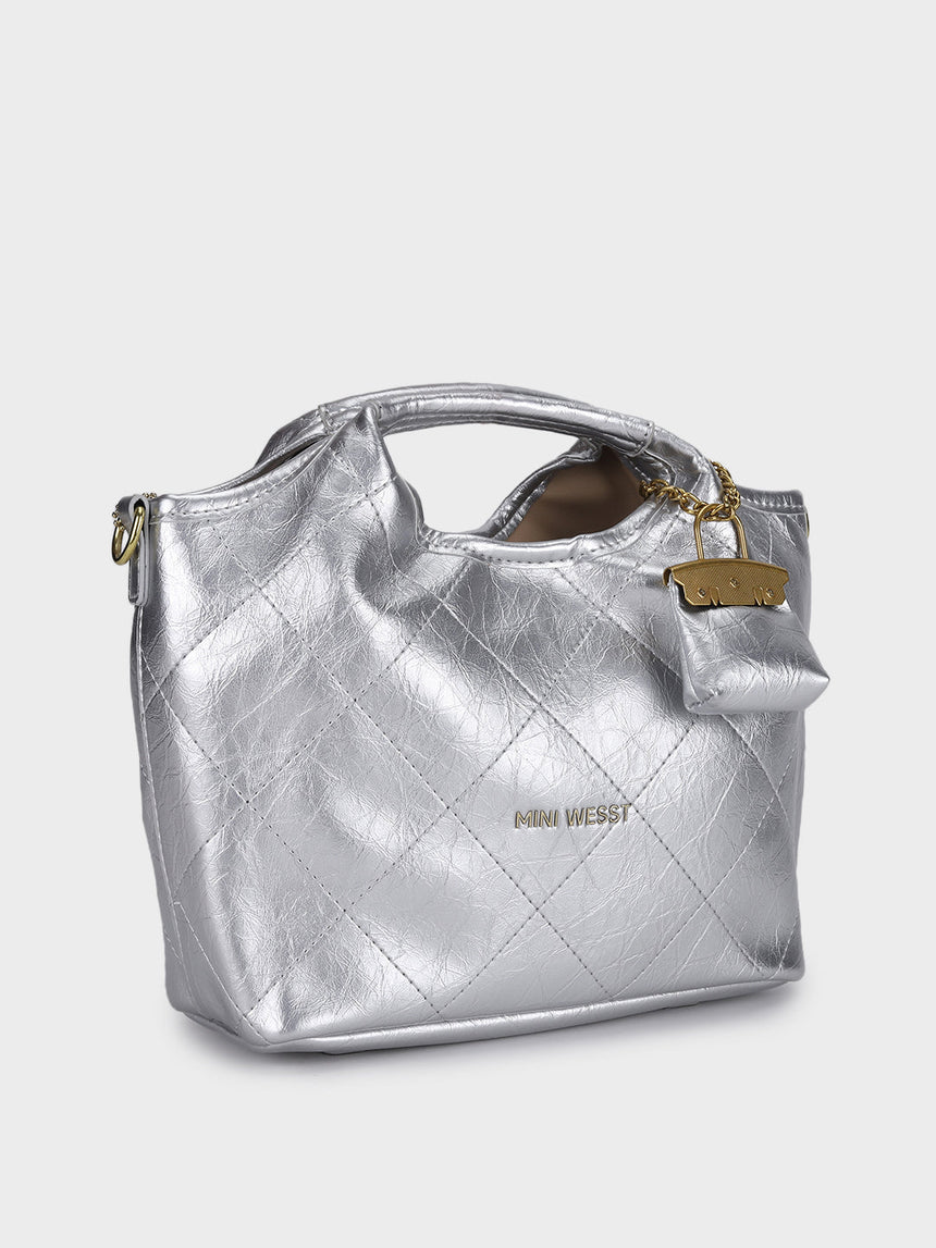 Leslie Silver Handbag With Charm