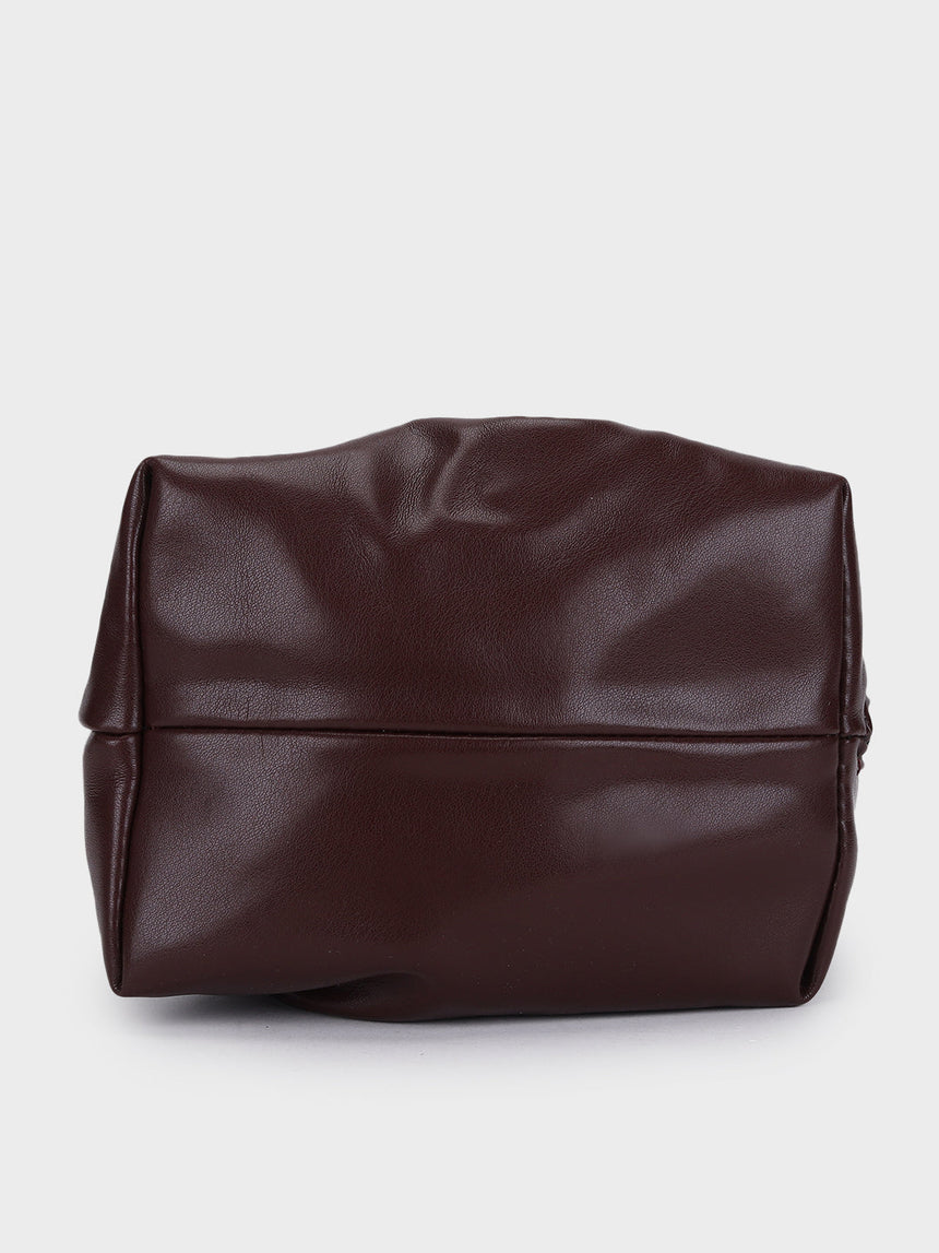 Judith Maroon Handheld Clutch