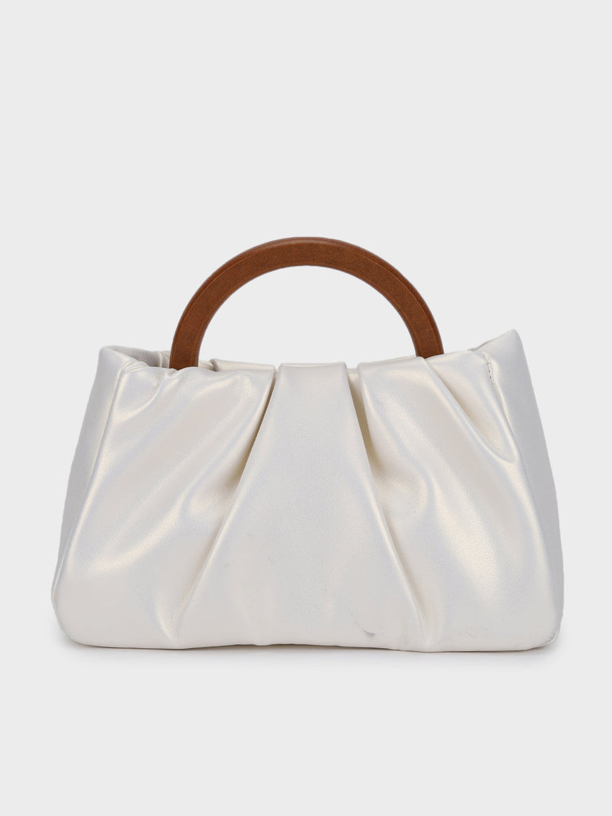 Esther Silver Handheld Clutch